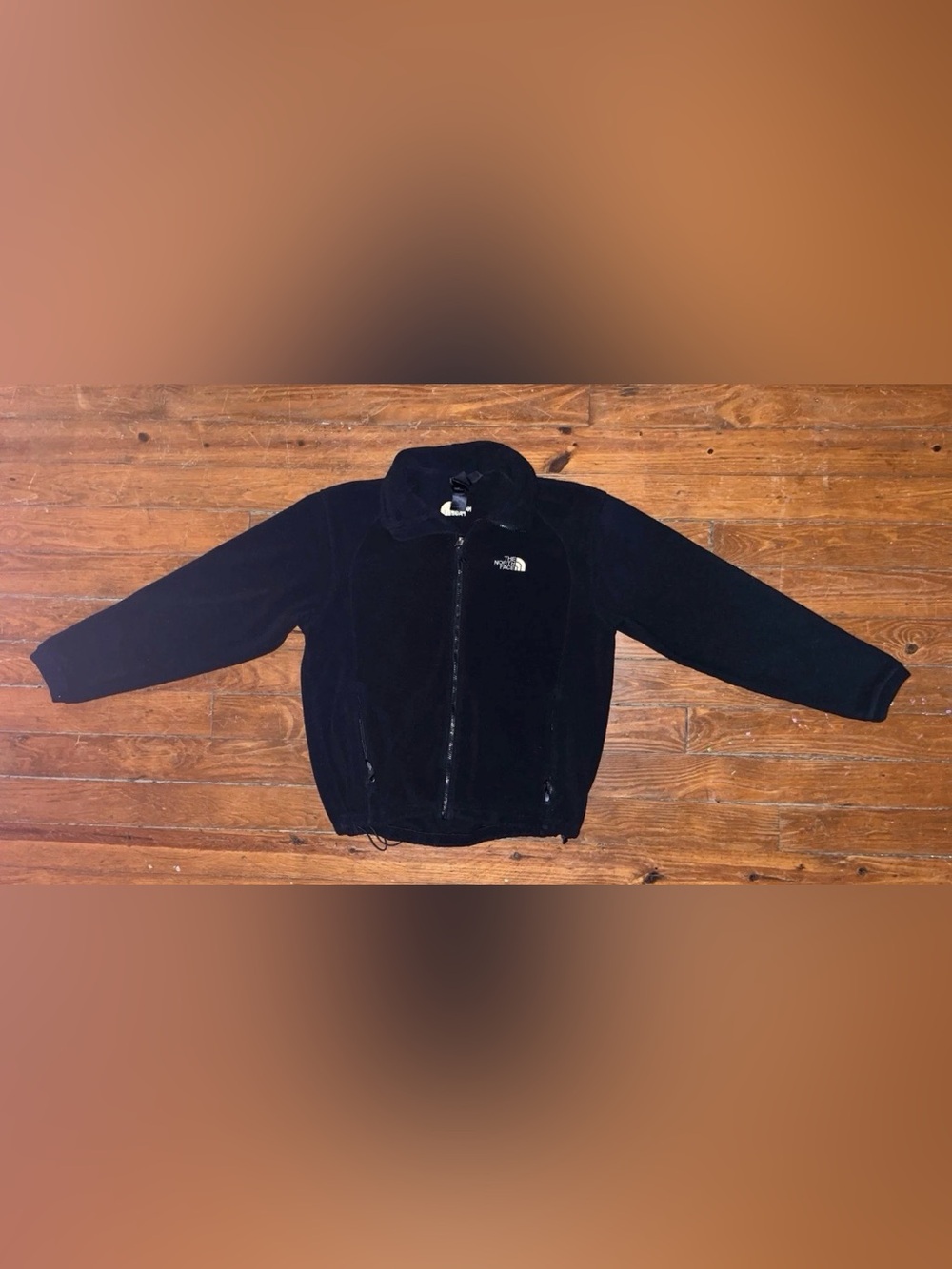 The North Face Fleece Jacket Mens Size M Black Full Zip Mock Neck Outdoor Gear